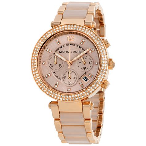 michael kors rose gold tone parker watch|parker rose gold tone watch.